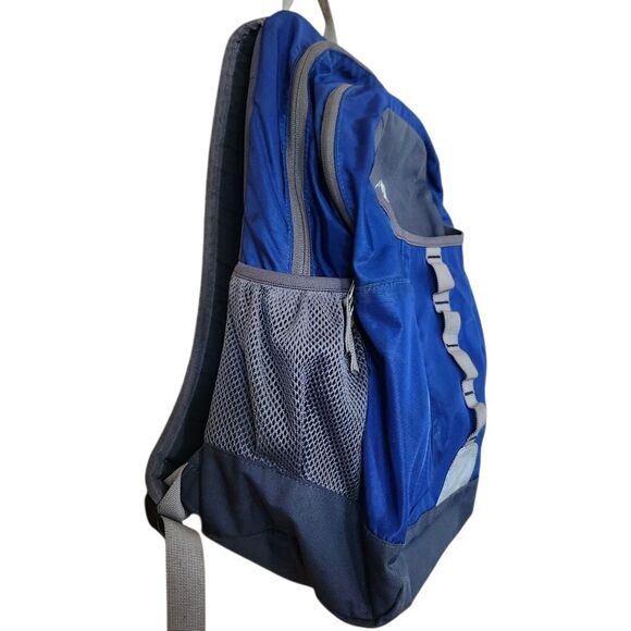 L.L. Bean Blue and Gray Nylon Logo Backpack - Picture 3 of 13